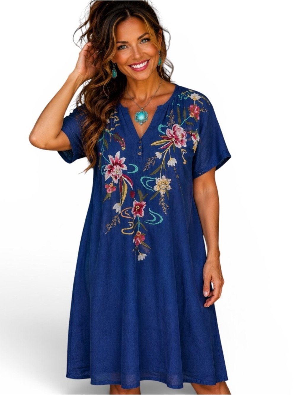 Johnny Was Maisie Easy Button Tunic Dress NWT